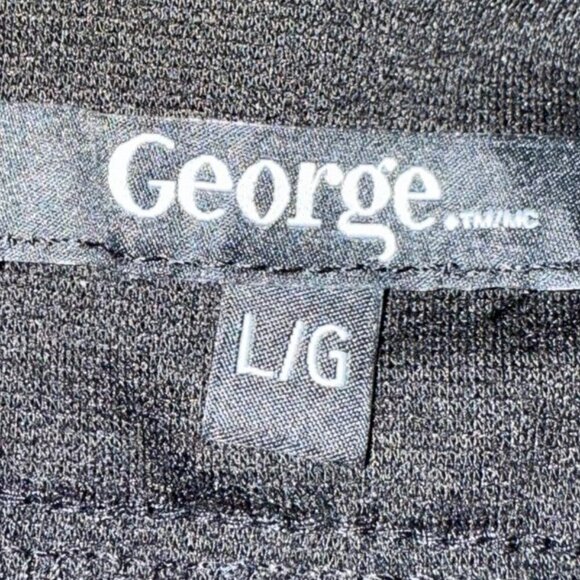 George Skirt Mini Black Pencil Office Professional Pull On Women's Size L - Picture 5 of 6
